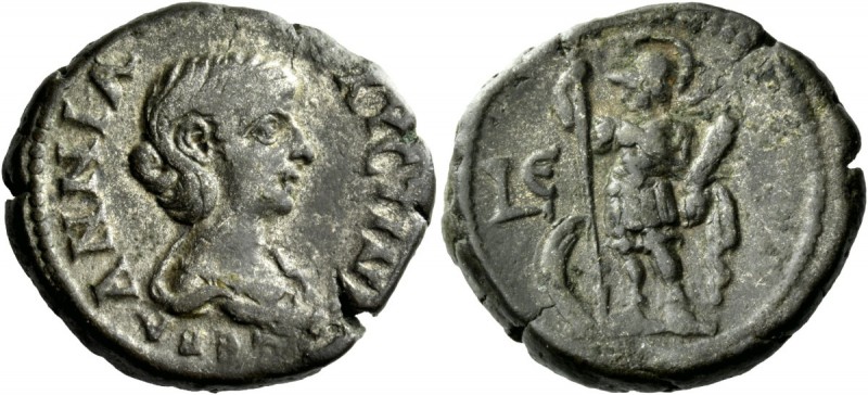 The Roman Empire 
 Annia Faustina, third wife of Elagabal 
 Too few coins of A...