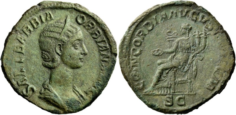 The Roman Empire 
 Orbiana, wife of Severus Alexander 
 Sestertius 225, Æ 17.6...