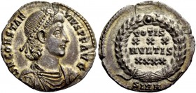 The Roman Empire 
 Constantius II, 337-361 
 Siliqua, Sirmium 351-355, AR 3.00 g. D N CONSTAN – TIVS P F AVG Pearl-diademed, draped and cuirassed bu...