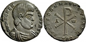 The Roman Empire 
 Magnentius, 350 – 353 
 Portrait types of Magnentius and Decentius are easily recognisable, but not always easy to tell apart. Th...