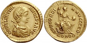 The Roman Empire 
 Valentinian II, 375 – 392 
 Early coins of Valentinian II show his portrait as a boy, such as the example below, then maturing to...