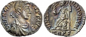 The Roman Empire 
 Arcadius, 383 – 408 
 Arcadius is initially shown on coins as a boy and in a later portrait type as an adult man. AMP. Reduced Si...