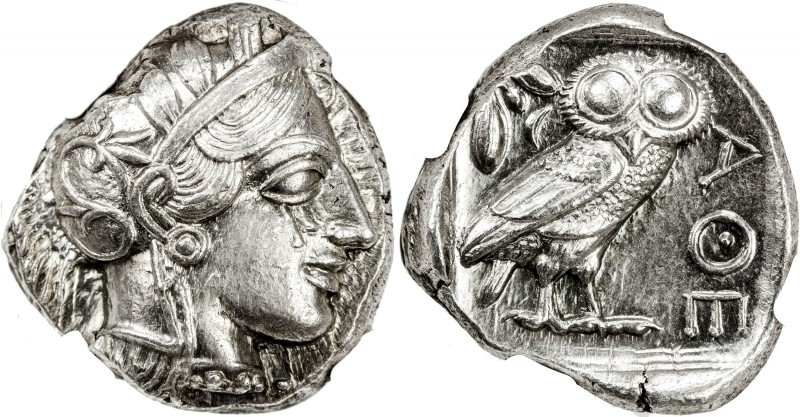 ATHENS: Anonymous, ca. 440-404 BC, AR tetradrachm (17.19g), S-2526, head of Athe...