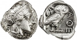 ATHENS: Anonymous, ca. 440-404 BC, AR tetradrachm (17.19g), S-2526, head of Athena right, wearing earring, necklace, and crested Attic helmet decorate...