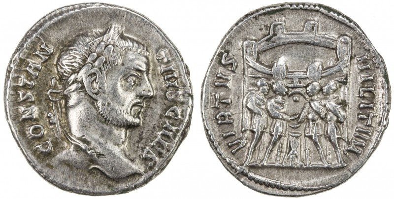 ROMAN EMPIRE: Constantius I, as caesar, 293-305 AD, AE argenteus (3.21g), Rome, ...
