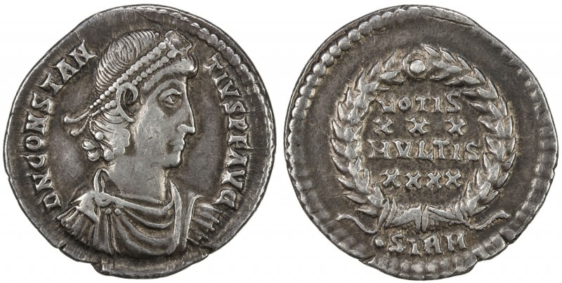 ROMAN EMPIRE: Constantius II, 337-361 AD, AE siliqua (3.17g), Sirmium, RIC-17; R...