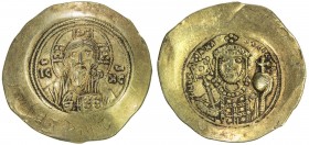 BYZANTINE EMPIRE: Michael VII Doukas, 1071-1078, AV histemenon (4.38g), S-1868, bust of Christ // emperor's bust, wearing crown & loros, holding ornat...