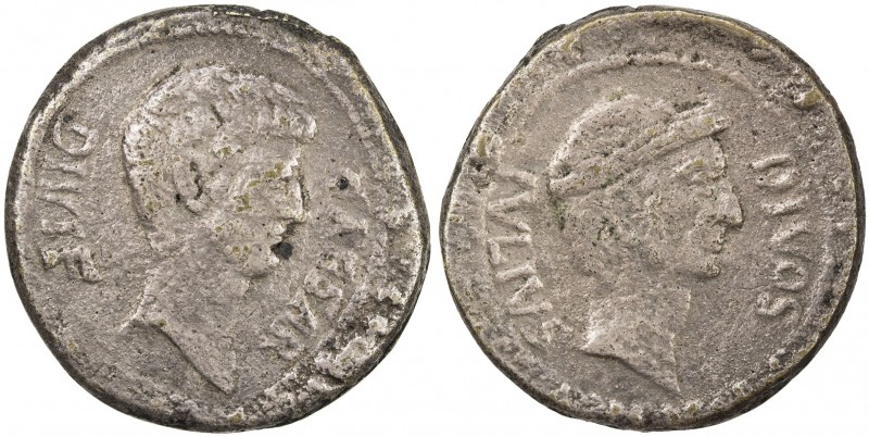 PADUAN & LATER IMITATIONS: ROMAN IMPERATORIAL: Octavian, cast AE "sestertius" (1...