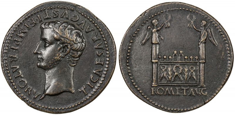 PADUAN & LATER IMITATIONS: ROMAN EMPIRE: Tiberius, as Caesar, 4-14 AD, AE cast "...