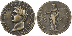 PADUAN & LATER IMITATIONS: ROMAN EMPIRE: Otho, 69 AD, AE cast "sestertius" (22.05g), Lawrence-24 var; Klawans-5, Paduan medal after Giovanni Cavino; b...