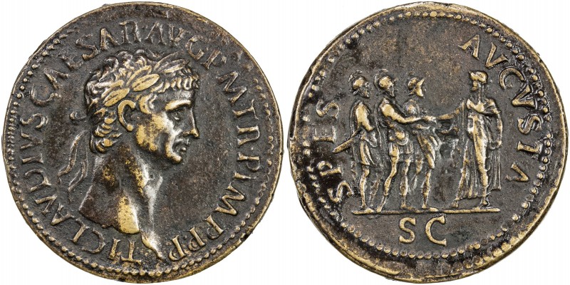 PADUAN & LATER IMITATIONS: ROMAN EMPIRE: Claudius, 41-55 AD, AE cast "sestertius...