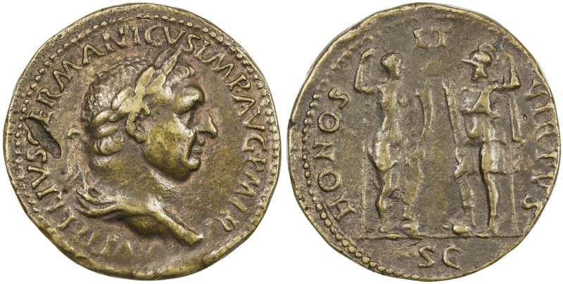 PADUAN & LATER IMITATIONS: ROMAN EMPIRE: Vitellius, 69 AD, AE cast "sestertius" ...