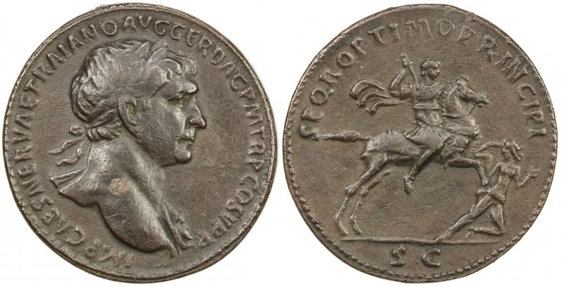 PADUAN & LATER IMITATIONS: ROMAN EMPIRE: Trajan, 98-117 AD, AE cast "sestertius"...
