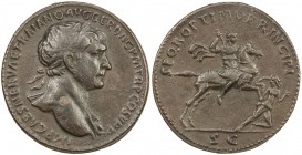 PADUAN & LATER IMITATIONS: ROMAN EMPIRE: Trajan, 98-117 AD, AE cast "sestertius" (20.41g), Lawrence-; Klawans-, unpublished imitation of Trajan sester...