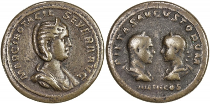 PADUAN & LATER IMITATIONS: ROMAN EMPIRE: Otacilia Severa, 244-249 AD, AE cast me...