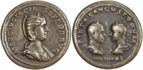PADUAN & LATER IMITATIONS: ROMAN EMPIRE: Otacilia Severa, 244-249 AD, AE cast medal (29.14g), Lawrence-; Klawans-, unpublished imitation of Otacilia S...