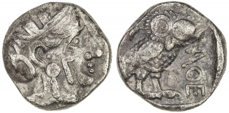 SABAEAN: Anonymous, 4th-3rd century BC, AR ½ unit (2.51g), Huth-175/77, head of ...
