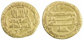 ABBASID: al-Rashid, 786-809, AV dinar (3.72g), NM (Egypt), AH170, A-218.6, citing 'Ali, the governor of Egypt, clipped down, Fine, S. 
Estimate: USD ...