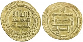 ABBASID: al-Radi, 934-940, AV dinar (3.00g), al-Ahwaz, AH323, A-254.1, VF.
Estimate: USD 160 - 200
