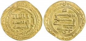 ABBASID: al-Radi, 934-940, AV dinar (3.98g), Suq al-Ahwaz, AH323, A-254.1, VF.
Estimate: USD 200 - 240