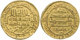 AGHLABID: Muhammad II, 864-874, AV dinar (4.22g), NM, AH258, A-446, al-'Ush-79, VF.
Estimate: USD 220 - 260