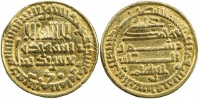 AGHLABID: Ibrahim II, 874-902, AV dinar (4.02g), NM, AH286, A-447, al-'Ush-139, VF.
Estimate: USD 220 - 280