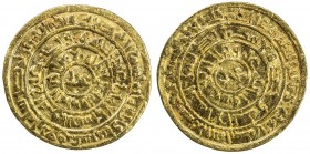 FATIMID: al-Zahir, 1021-1036, AV dinar (4.25g), Misr, AH424, A-714.2, Nicol-1532, with the additional word 'adl in both the obverse & reverse center, ...