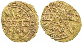 FATIMID: al-Mustansir, 1036-1094, AV ¼ dinar (1.00g) (Siqilliya), AH443, A-722, Nicol—, stellate type, Nicol lists no stellate gold dated AH443, but l...