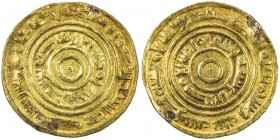 MADAGASCAR: Anonymous, ca. 1020-1050, AV dinar (3.29g), "Madinat 'Adan", AH"406", A-A1192, derived from the Ma'nid dinar of 'Adan, AH406 (as is clear ...