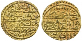 OTTOMAN EMPIRE: Selim II, 1566-1574, AV sultani (3.48g), Misr, AH974, A-1324, decent strike, attractive VF, ex Ahmed Sultan Collection. 
Estimate: US...