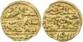 OTTOMAN EMPIRE: Murad III, 1574-1595, AV sultani (3.52g), Misr, AH982, A-1332.1, struck from slightly worn dies, VF to EF, ex Ahmed Sultan Collection....