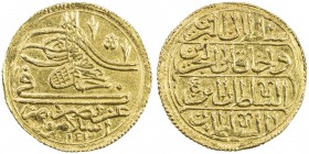 TURKEY: Mahmud I, 1730-1754, AV zeri mahbub (2.61g), Islambul, AH1143, KM-222, initial #12, AU.
Estimate: USD 170 - 200