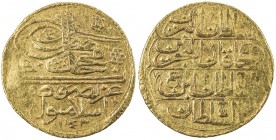 TURKEY: Mahmud I, 1730-1754, AV zeri mahbub (2.56g), Islambul, AH1143, KM-222, initial #12, Fine to VF, ex Ahmed Sultan Collection. 
Estimate: USD 10...