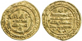 SAMANID: Nasr II, 914-943, AV dinar (4.35g), Nishapur, AH313, A-1449, citing the caliph al-Muqtadir, scarce date, VF.
Estimate: USD 200 - 260