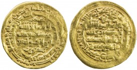 SAMANID: Mansur II, 997-999, AV dinar (4.21g), Nishapur, AH387, A-1472.2, citing al-Fawaris Bektuzun, VF, R. 
Estimate: USD 220 - 260