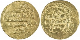 GHAZNAVID: Arslanshah, 1116-1117, AV dinar (4.00g) (Ghazna), AH510, A-V1650, with circle of annulets around the field on both sides, clear date, choic...
