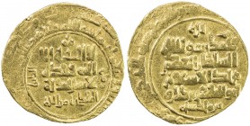GREAT SELJUQ: Barkiyaruq, 1093-1105, AV dinar (4.62g), Nisha(pur), AH48x, A-1682.1, fine gold, VF.
Estimate: USD 180 - 240