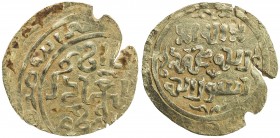 GREAT MONGOLS: Anonymous, ca. 1220s-1240s, AV dinar (3.68g), NM/MM, ND, A-1966, qa'an / al-'adil / al-a'zam, mint/date formula around (mint off flan, ...