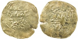 GREAT MONGOLS: Möngke, 1251-1260, AV dinar (6.81g), Astarabad, Dhu'l-Hijja AH651, A-T1977var, obverse legend mangu qan / al-'adil, with the month and ...