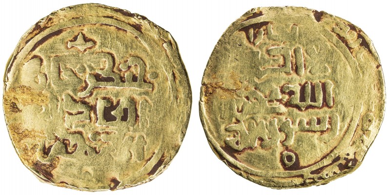 GREAT MONGOLS: Chingiz Khan, 1206-1227, AV dinar (5.08g), Bukhara, AH6xx, A-1966...