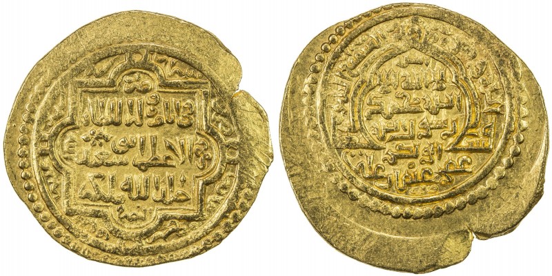 ILKHAN: Abu Sa'id, 1316-1335, AV dinar (9.51g), Shiraz, AH720, A-2198, type C, s...