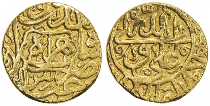 SAFAVID: 'Abbas I, 1588-1629, AV heavy ashrafi (3.85g), Herat, ND, A-2629, nice ...