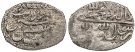 SAFAVID: Sultan Husayn, 1694-1722, AR rectangular 2 shahi (3.45g), Tiflis (in Georgia), AH1127, A-2679, Bennett-709, about 10% flat, otherwise very at...