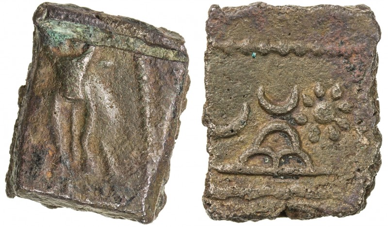 WESTERN KSHATRAPAS: Anonymous, ca. 2nd/3rd century, AE 13mm (2.70g), Pieper-834 ...