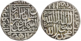 DELHI: Sikandar III b. Isma'il Sur, 1554-1555, AR rupee (11.34g), Lahore, AH962, G-D1150, 3 small testmarks, nice strike with full mint & date, VF to ...