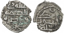 GOVERNORS OF SIND: al-Simma al-Turki, ca. 850s, AR damma (0.46g), A-4521, Fishman CS25, legend Allah wali / al-simma / wa nasiruhu, 8-point star below...