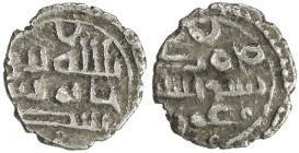 HABBARIDS OF SIND: Hâtim, ca. 860s, AR dammas (0.52g), A-4531, FT-HS6, citing Hatim (formerly read as Khâtim) in the obverse center, and his overlord ...