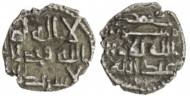 HABBARIDS OF SIND: 'Abd Allah II, early to mid-900s, AR damma (0.54g), A-4548, FT-HS23, ruler's name entirely below the reverse field, choice VF.
Est...