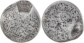 MUGHAL: Anonymous, AR shahi (9.08g), Qandahar, ND, countermarked 'adl-i qandahar in a pentagon, on type A-2576 shahi of the Safavid ruler Isma'il I, d...