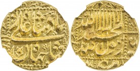 MUGHAL: Shah Jahan I, 1628-1658, AV mohur, Burhanpur, year 17, KM-260.6, beautiful lustrous strike! NGC graded MS66.
Estimate: USD 1500 - 1700
